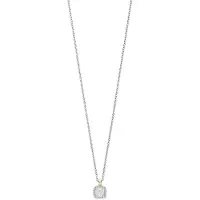 Ti sento Dames Ketting - 925 zilver - Zirkonia met geel verguld - Maat 42 - 34103ZY