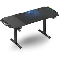 Ultradesk LEVEL V2 LED RGB – Elektrisch Verstelbaar Bureau – Blauw – Voor Gaming, Home Office & Kantoor – Met RGB Verlichting