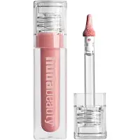 Huda Beauty Huda Faux Filler Icy Nude Shimmer Lipgloss - She Flirty (transparant diep bruin) - 0.13 fl oz / 3.9 mL
