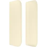 vidaXL Hoofdbord met randen 147x16x78/88 cm kunstleer crèmekleurig
