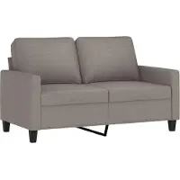 vidaXL Tweezitsbank 120 cm stof taupe