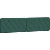 vidaXL Hoofdbordkussen 200 cm fluweel donkergroen