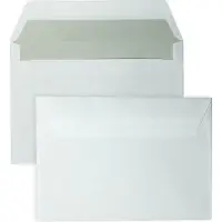 DULA C6 Enveloppen A6 formaat wit - 114 x 162 mm - 250 stuks - Zelfklevend met plakstrip - 80 Gram -