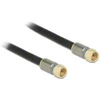 DeLOCK Premium F (m) - F (m) coaxkabel / recht - zwart - 10 meter