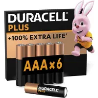 Duracell Aaa-batterijen Alcalines Plus Pack 6 (5000394141209)