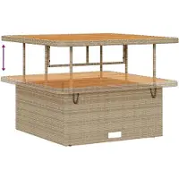vidaXL Tuinbank Set 11 st Beige poly rattan
