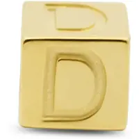 New Bling 9NBG-912D Gouden Kubus met Letter D - 3,8mm - hanger - 14 Karaat - Goud
