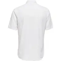 Only & Sons - ONSCAIDEN LIFE SS SOLID LINEN BLEND NOOS Heren Overhemd