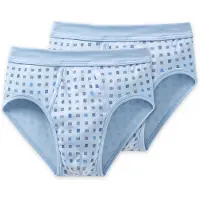 Schiesser Slip blauw / lichtblauw / zwart