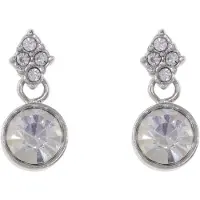 Behave - Oorbelhangers dames - Zilverkleur kristal - Elegant design