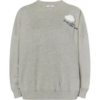 Mymo Sweatshirt 'Biany' grijs gemêleerd / pink / wit