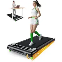 Akluer 480L-A Inloopmat met Incline & Afstandsbediening - 2.5HP Stille Motor, 0.6-6km/s Snelheid, 150kg Draagvermogen - Inklapbaar Loopapparaat voor onder Bureau/Bureau met Schokdemper voor Thuis/Gym