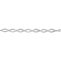 Orphelia Dames 925 Sterling Zilveren Set: Ketting + Armband - Zilver SET-039