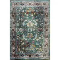 Muratap Picasso pablo vintage vloerkleed groen / multi laagpolig- 200x290
