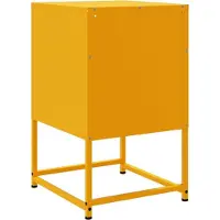 vidaXL Nachtkastjes 2 st 36x39x60,5 cm staal mosterdgeel