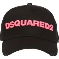Dsquared2 roze geborduurd logo zwarte dop