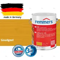 Remmers HK-Lazuur 3in1 Goudgeel 2,5L – Premium Houtbeschermingsbeits voor Buiten – Oplosmiddelhoudend – UV- & Vochtwerend – Impregneer, Grondlaag & Beits in Eén