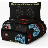 Decoware Peuterdekbed zonder overtrek met kussensloop - Gamer - Microvezel - 120x150 + 40x60 cm