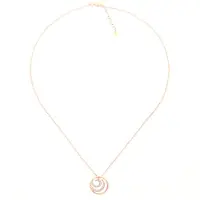 Orphelia 'Elaine' Dames 925 Sterling Zilveren Ketting met Hanger - Roze ZH-7084/1