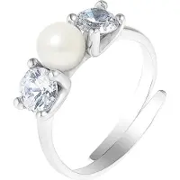 Diadema Witte cultuur parelring 5-6 mm verstelbare zirkoniumoxiden 925