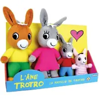 Jemini Trotro and Family Plush Box +/- 15 cm - - Trotro. his mom. his dad and his little sister.