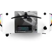 Ultradesk LEVEL V2 LED RGB – Bureau met Elektrische Hoogteverstelling – Wit – Voor Gaming, Home Office & Kantoor – Met RGB Verlichting