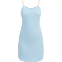 Mymo Jurk lichtblauw / geel / wit