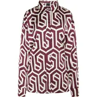 Dreimaster Klassik Blouse bourgogne / wolwit
