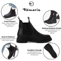 Tamaris Chelsea boots zwart
