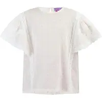 Mymo Blouse Meisje Wit roze oranje stippen