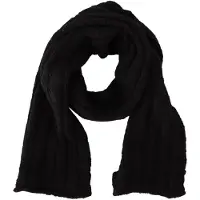 Dolce&Gabbana Black Virgin Wool gebreide Unisex Warmer Shawl Dames sjaal
