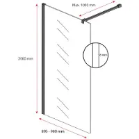 Badplaats Douchewand florida 90 x 200 cm goud – inloopdouche 8 mm