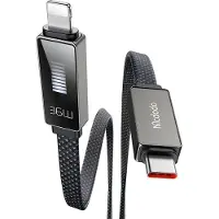Mcdodo USB-C naar Lightning oplaadkabel met snellaadfunctie, geschikt voor iPhone, 1 meter, met LED-indicator