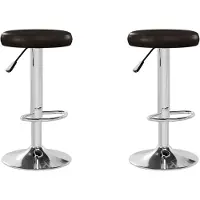 vidaXL Barstoelen 2 st kunstleer bruin