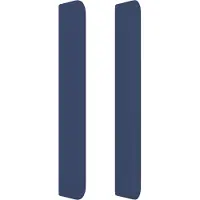 vidaXL Hoofdbord met randen 83x16x118/128 cm stof blauw