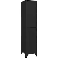 vidaXL Lockerkast 38x45x180 cm staal zwart