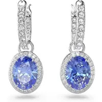 Swarovski Oorbellen 'Una drop earrings' blauw / zilver / transparant