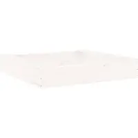 vidaXL Zandbak met bankjes vierkant massief grenenhout wit