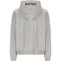 Palm Angels Embroidered Logo Grey Hoodie