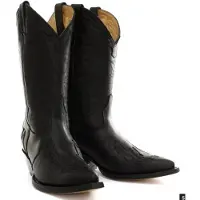 Grinders Unisex zwart lederen cowboylaarzen-Arizona HI