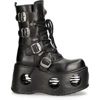 New rock metalen zwart lederen Neptuno gotische laarzen-373-S2