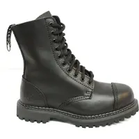Grinders Stag CS zwarte unisex veiligheidsstalen neus militaire punklaarzen