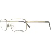 Porsche Design rechthoekig licht goudherenglazen frames