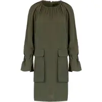 Conquista Khaki Pocket Detail Tencel Jurk