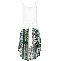 Conquista Contrast print hoog laag jurk