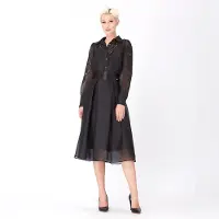Smart & Joy Uitlopende organza en satijnrok