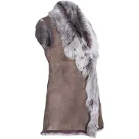 Infinity Leather Lange damesbodywarmer van Toscana-schapenvacht-Sorocaba