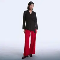 Smart & Joy Satijnen wrap-over blouse