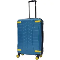 Infinity Leather Hard Shell Blue Cabin Koffer 4 Wielbagage Reistas