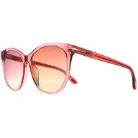 Tom Ford Round Dames Shiny Transparant Antique Pink Pink Gradiënt Maxim FT0787